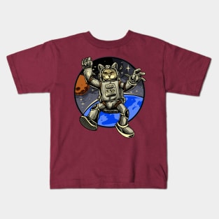 cat astronaut in space Kids T-Shirt